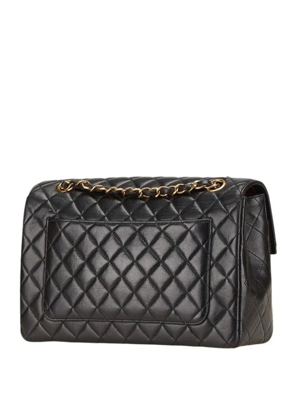 Chanel Quilted CC Logo Limited Edition Chain Shoulder Bag Black Lambskin